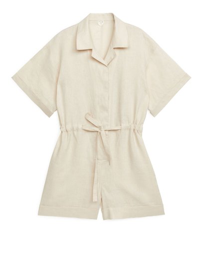 Linen Jumpsuit - Beige