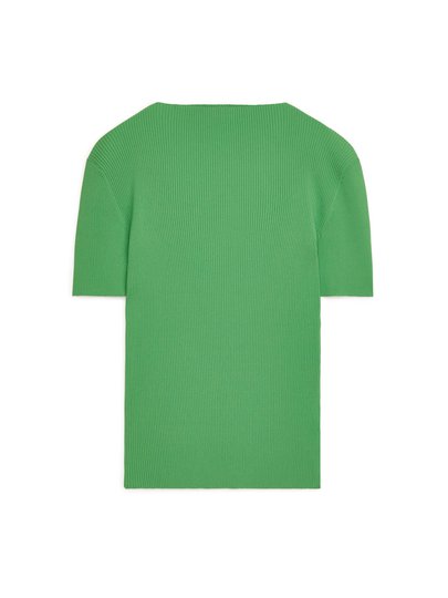 Boat Neck Rib Top - Green