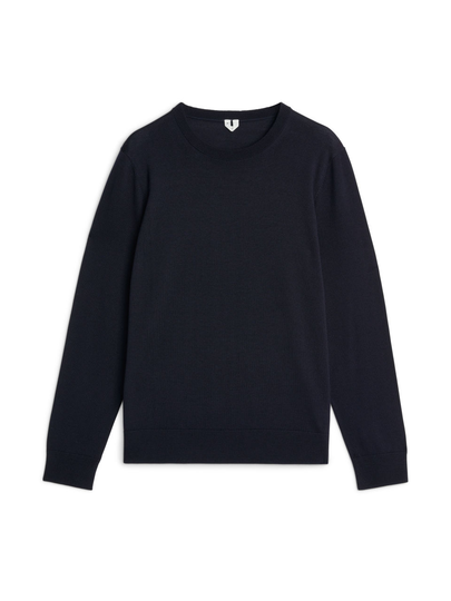 Fine Knit Merino Jumper - Blue