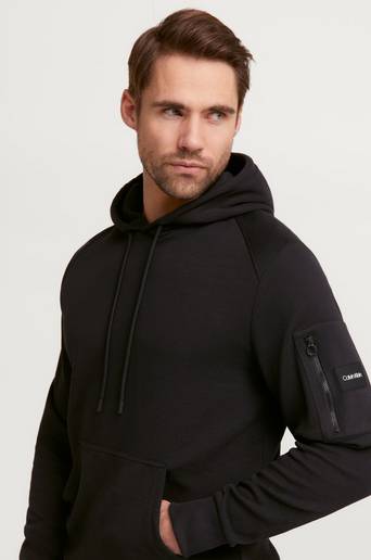 Calvin Klein Hoodie Twill Jersey Badge Hoodie Svart