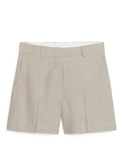 Heavy Linen Shorts - Beige