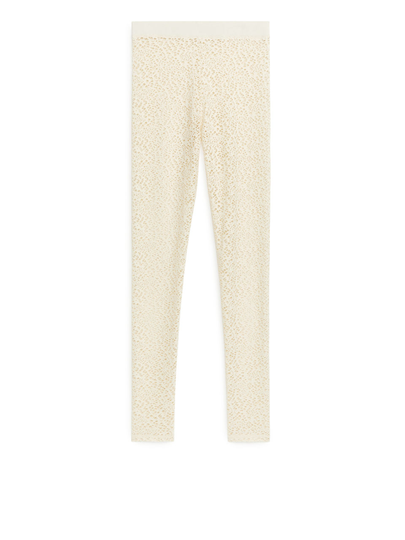 Lace Leggings - Beige