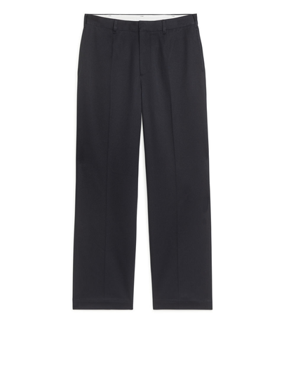 Loose Straight-Fit Trousers - Blue