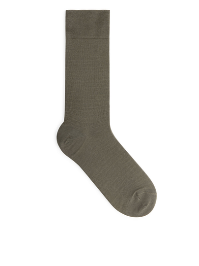Mercerised Cotton Socks - Green