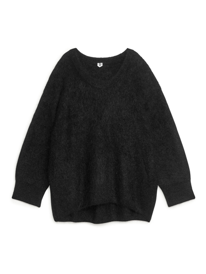 Relaxed Mohair Jumper - Black