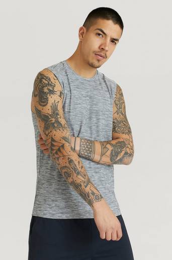 Studio Total Athleisure Linne Tech Melange Tank Grå