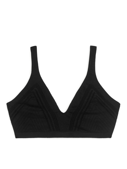 Seamless Bikini Top - Black