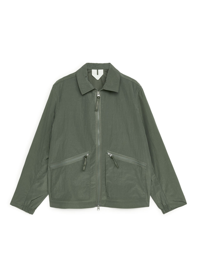 Zipped Nylon Jacket - Green