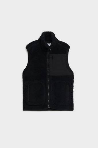 Studio Total Pile Vest Svart