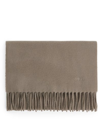 Woven Wool Scarf - Green