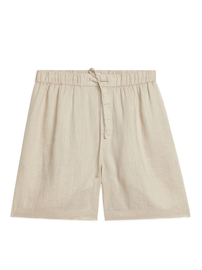Linen Shorts - Beige