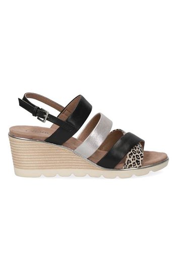 Caprice Sandalett Svart Multi