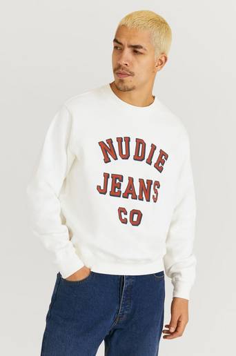 Nudie Jeans Sweatshirt Lasse Nudie Jeans CO Vit