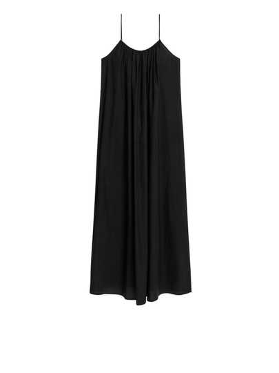 Lyocell Strap Dress - Black