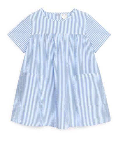 Pima Cotton Poplin Dress - Blue