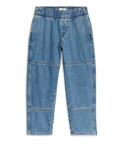 Pull-On Denim Trousers - Blue