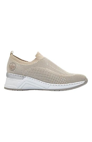 Rieker Stickade sneakers Beige Metallic