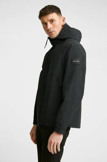 Calvin Klein Jacka Crinkle Nylon Blouson W.Hood Svart