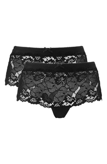 Cellbes Spetstrosa 2-Pack Svart