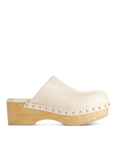 Wooden Sole Clogs - Orange