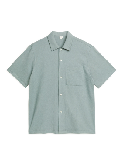 Bouclé Jersey Shirt - Turquoise