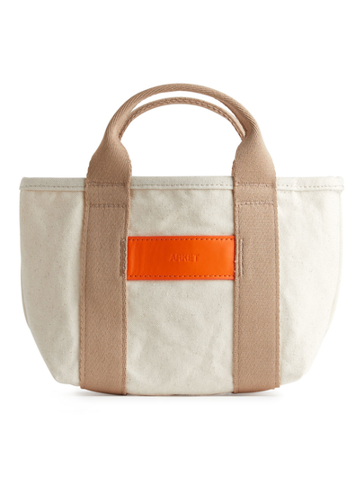 Mini Canvas Tote - White