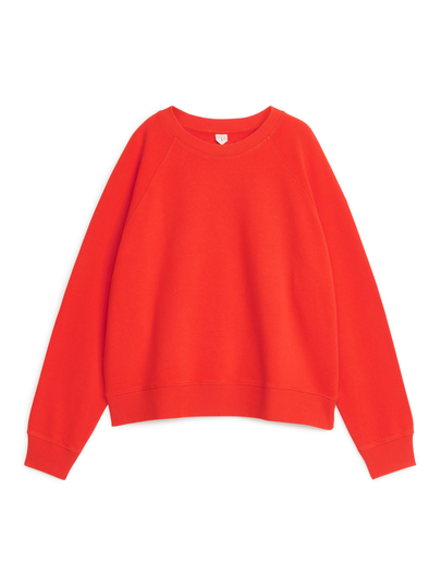 Soft French Terry Sweatshirt - Orange