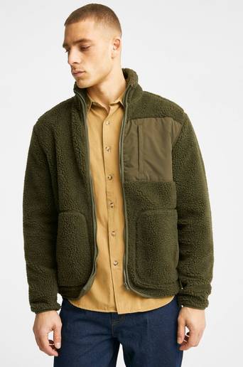 Studio Total Contrast Pile Jacket Grön