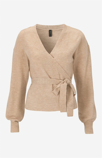 Stickad omlottcardigan Picotee