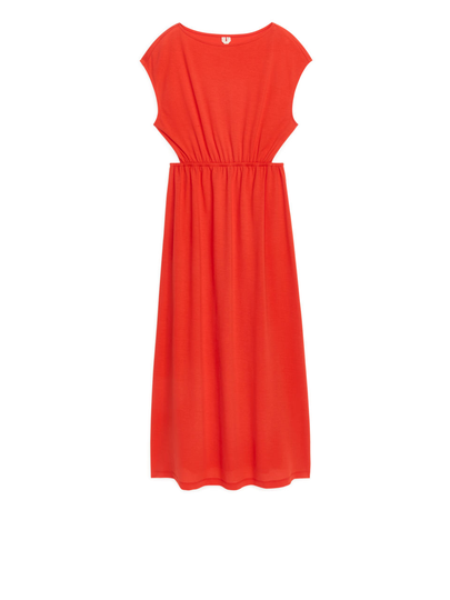Cut-Out Jersey Dress - Orange