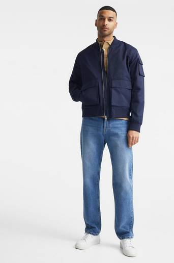 Les Deux Bomberjacka Maurin Bomber Jacket Blå