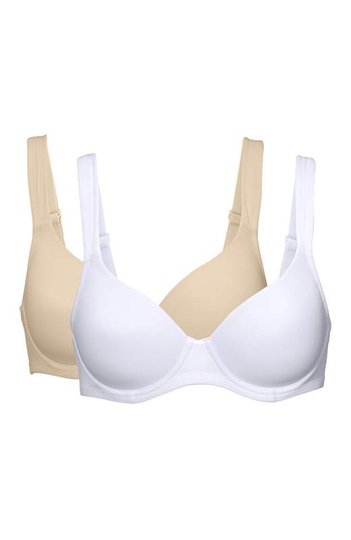Cellbes T-shirt bh Sara 2-Pack Beige Vit