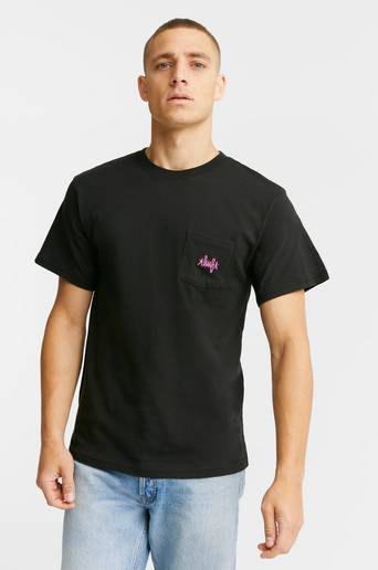 HUF T-Shirt Haze Script Pocket S/S Tee Svart