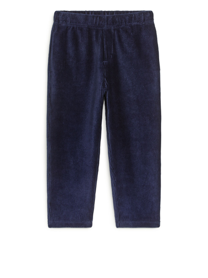 Corduroy Jersey Trousers - Blue