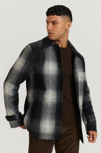 Nudie Jeans Jacka Mangan Shadow Check Jacket Svart