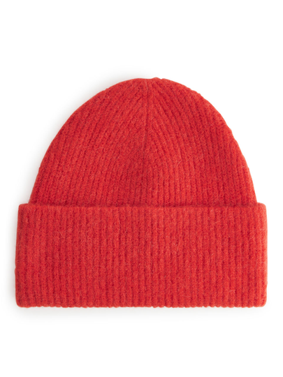 Alpaca Merino Beanie - Orange