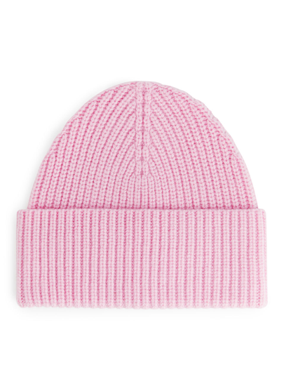 Chunky Wool Beanie - Pink