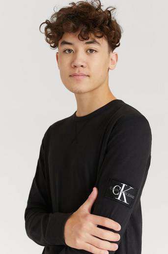 Calvin Klein Långärmad T-Shirt Badge Top LS Svart