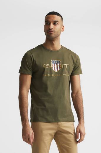 Gant T-shirt D2. Archive Shield SS T-shirt Grön