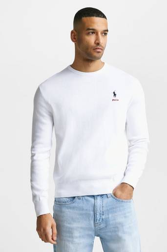 Polo Ralph Lauren Stickad Tröja Cotton Pullover Vit