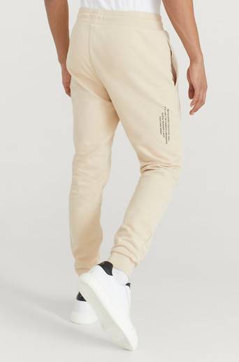 A7S Pants Small Text Print Beige