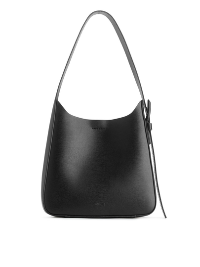 Leather Shoulder Bag - Black