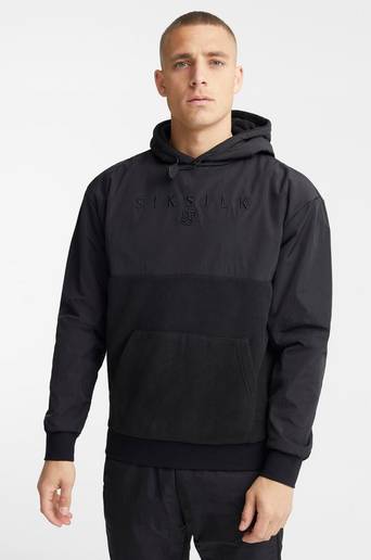 SIKSILK Hoodie Hybrid Pro Overhead Hoodie Svart