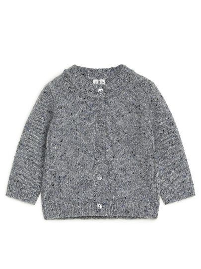 Merino Wool Cardigan - Grey