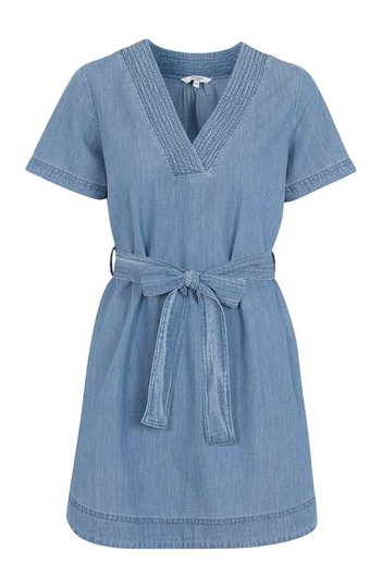 Cellbes Denimtunika med skärp Ljusblå Denim