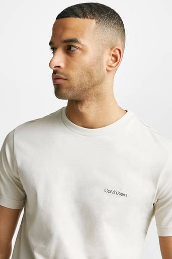 Calvin Klein T-Shirt Cotton Chest Logo T-shirt Beige