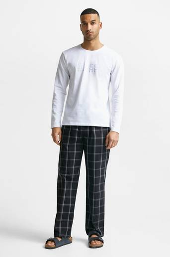 BOSS Pyjamas Urban Long Set Svart