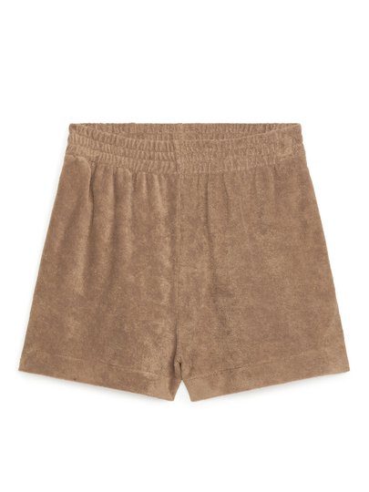 Towelling Shorts - Beige