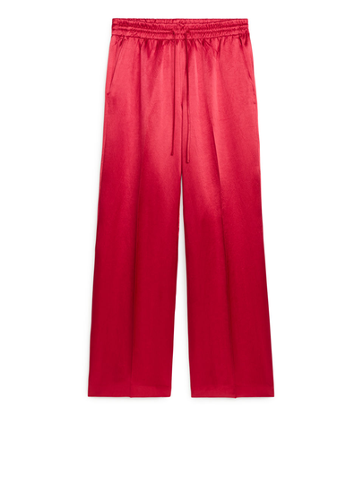 Satin Trousers - Red
