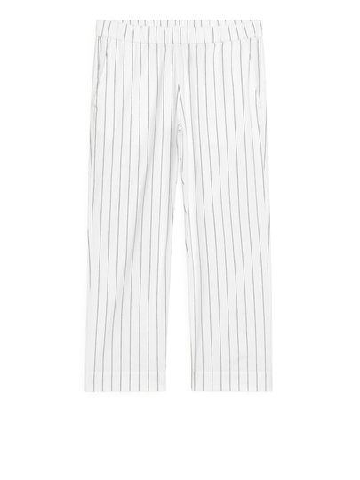 Striped Pyjama Trousers - White
